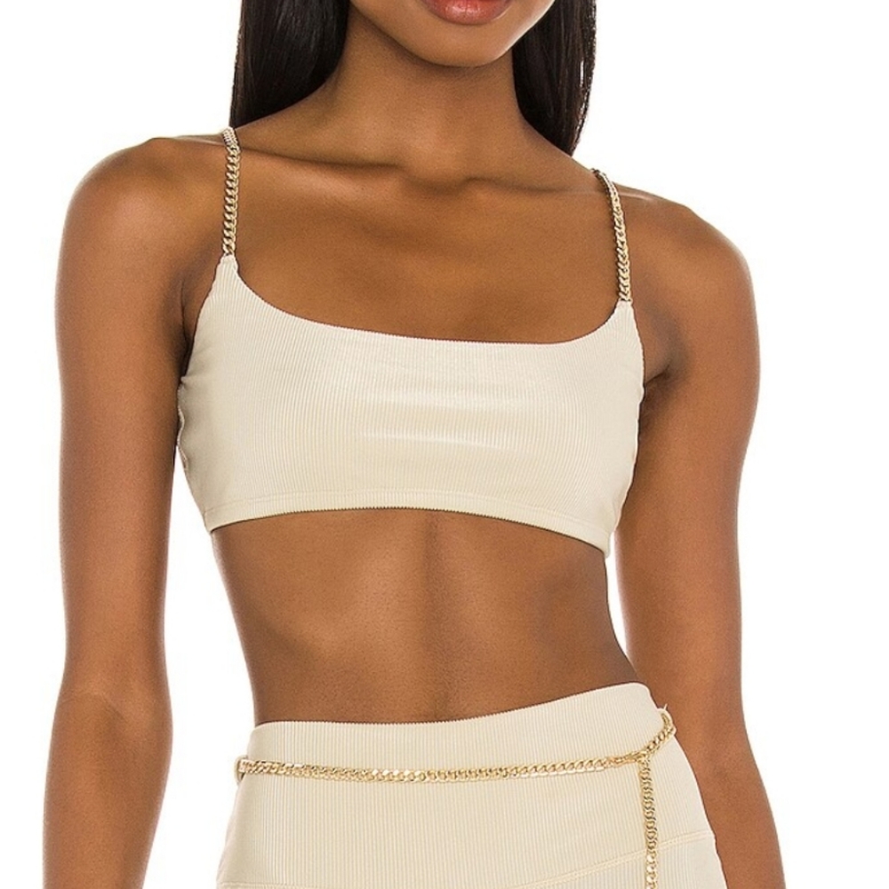 Chain Cami Bra in Khaki WeWoreWhat XSMALL